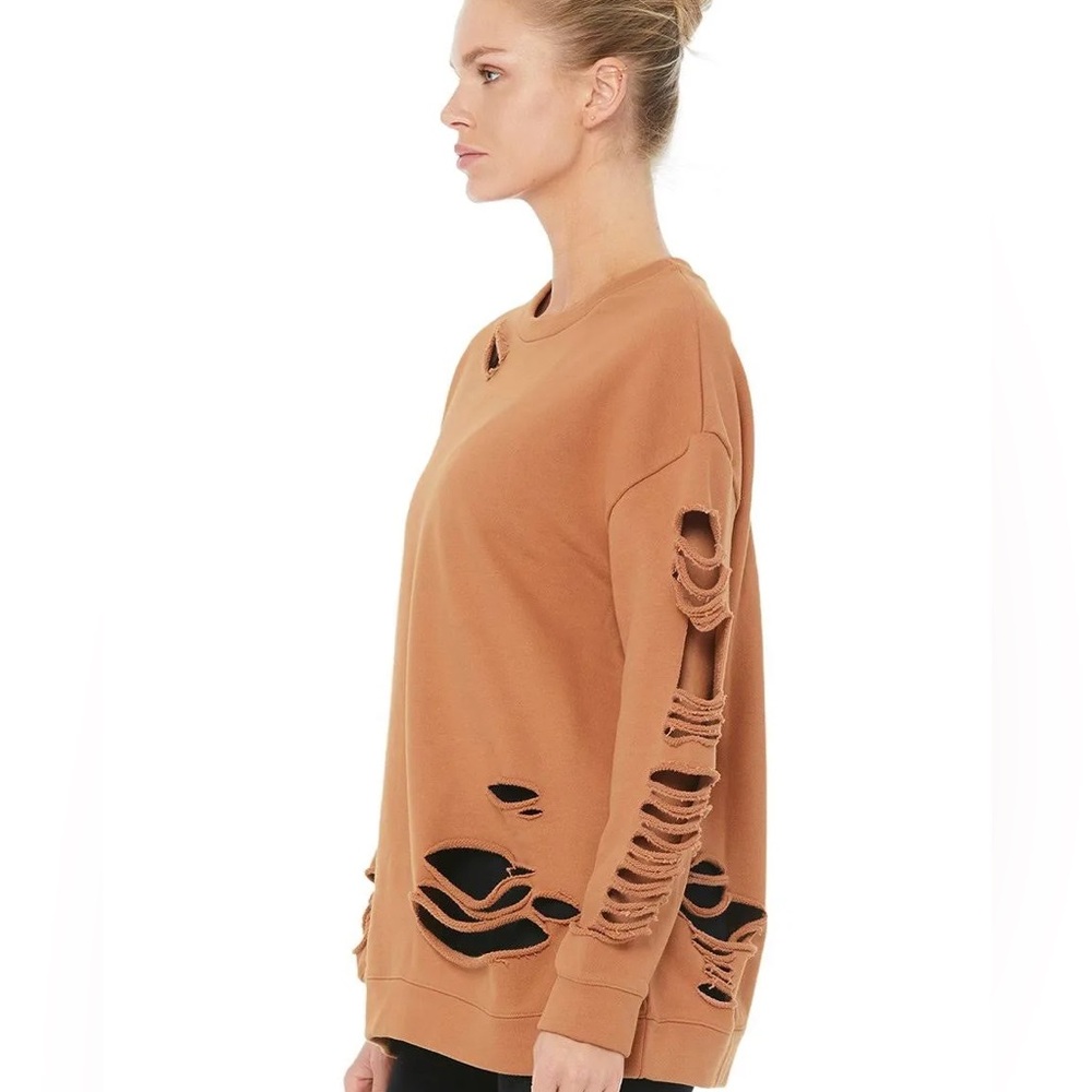 ALO Yoga Distressed Crewneck Sweatshirt